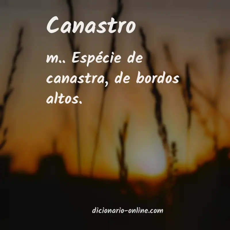 Significado de canastro