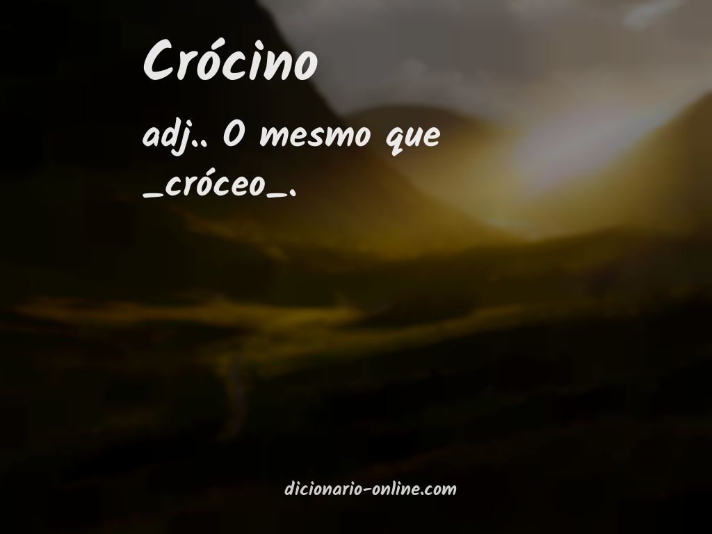 Significado de crócino