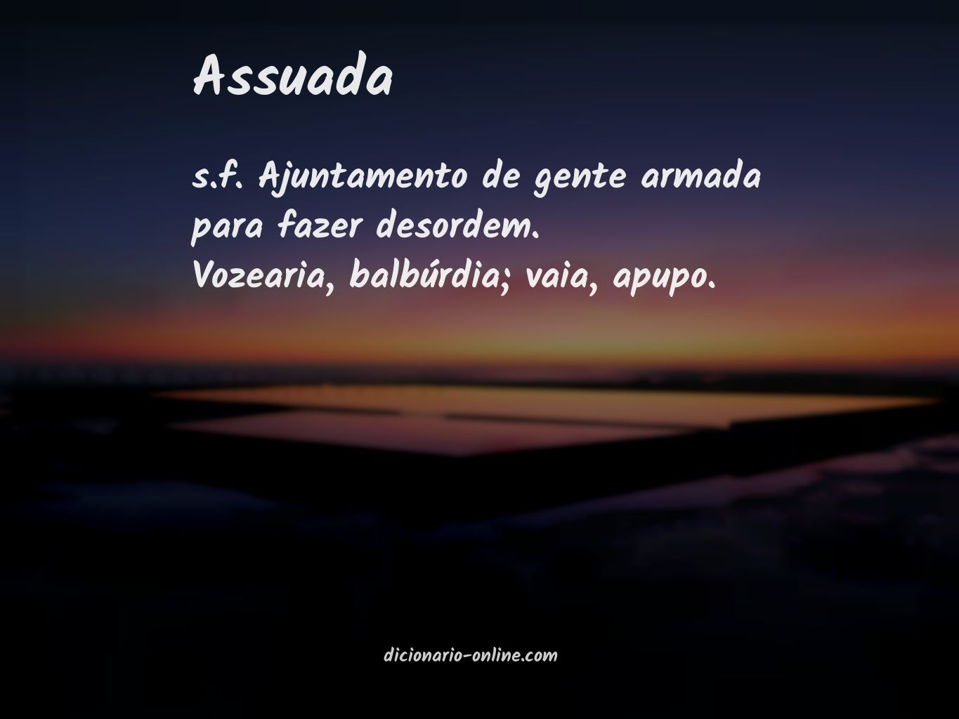 Significado de assuada