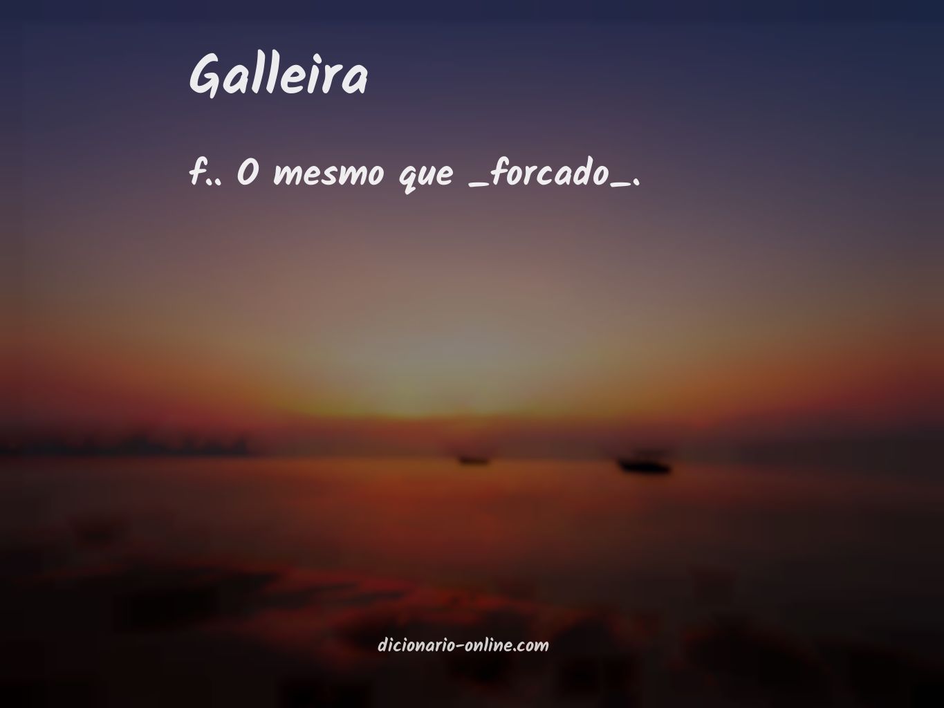 Significado de galleira