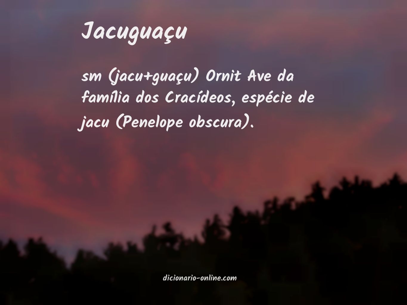 Significado de jacuguaçu
