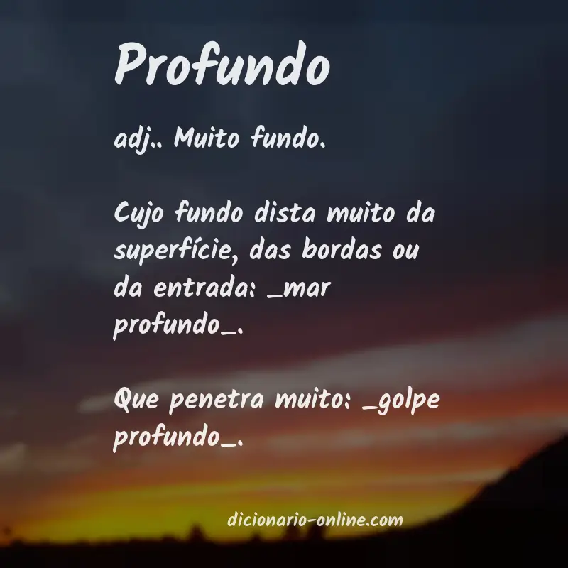Significado de profundo