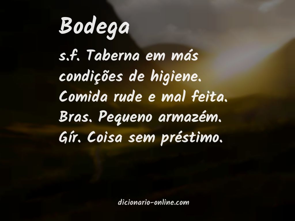 Significado de bodega