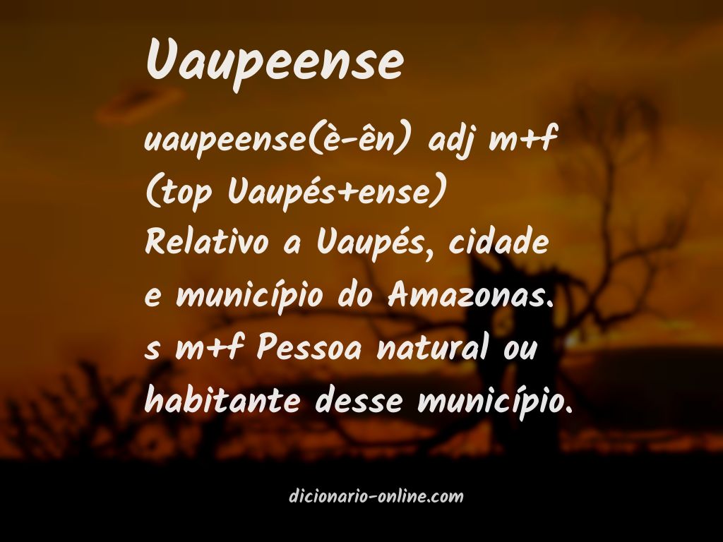 Significado de uaupeense