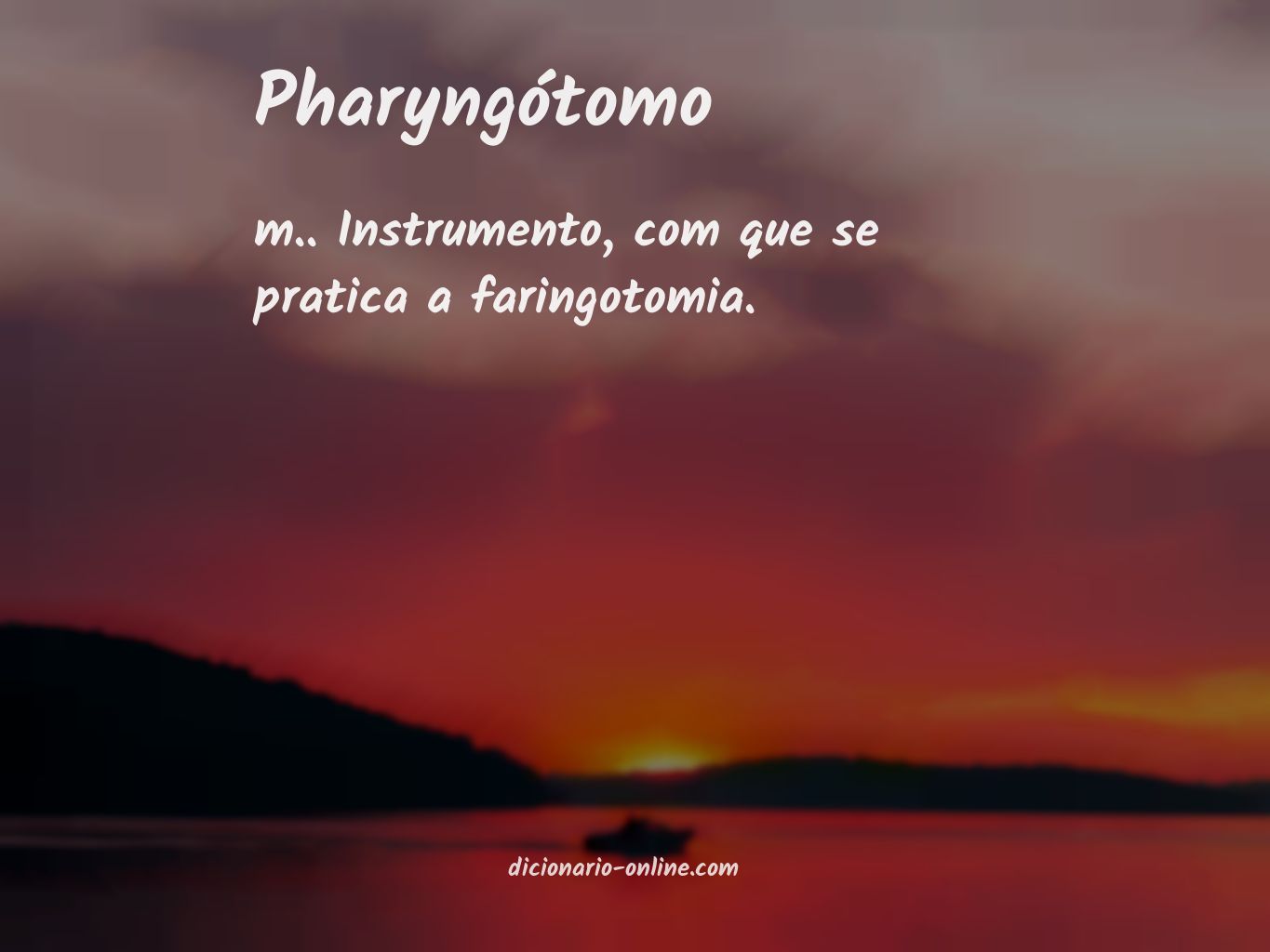 Significado de pharyngótomo