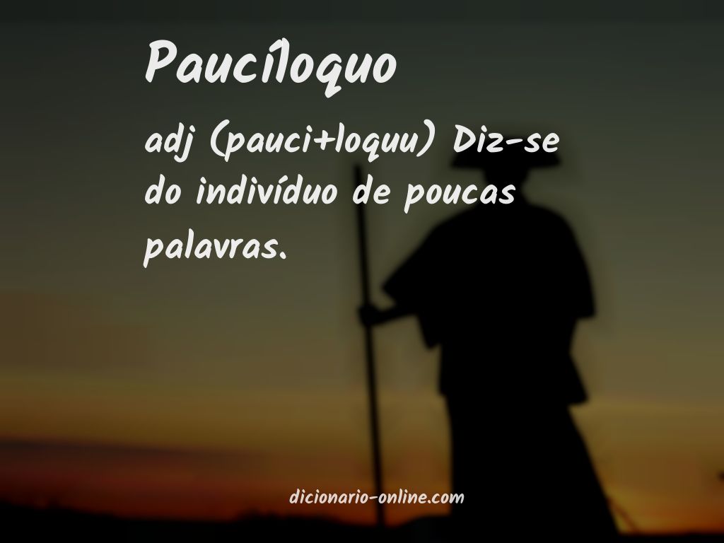 Significado de paucíloquo