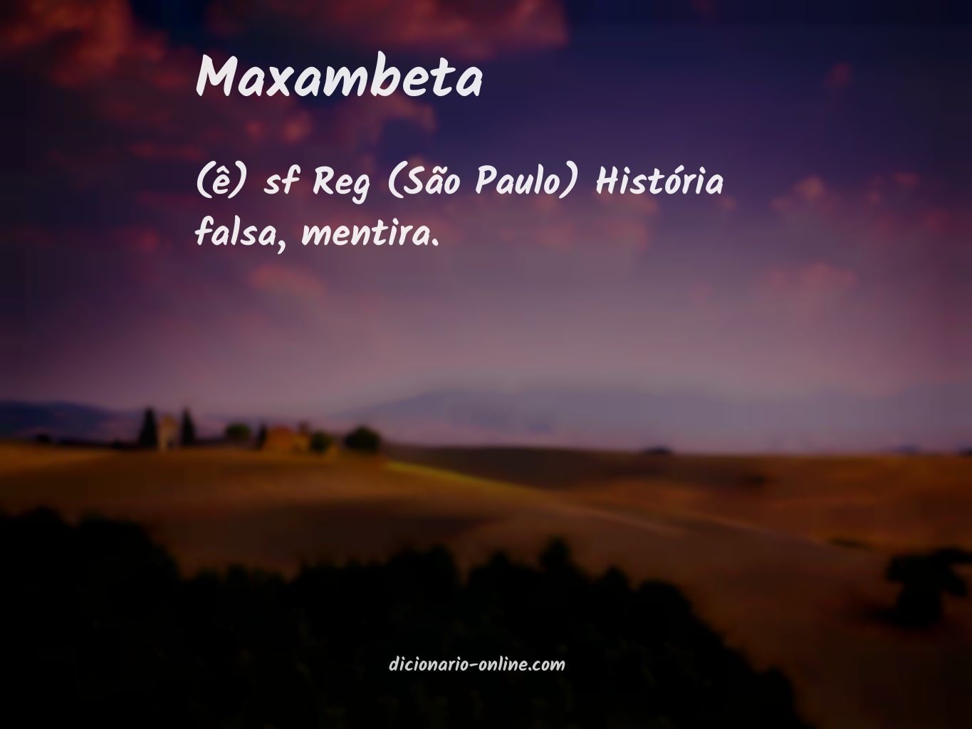 Significado de maxambeta