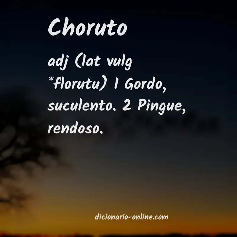 Significado de choruto