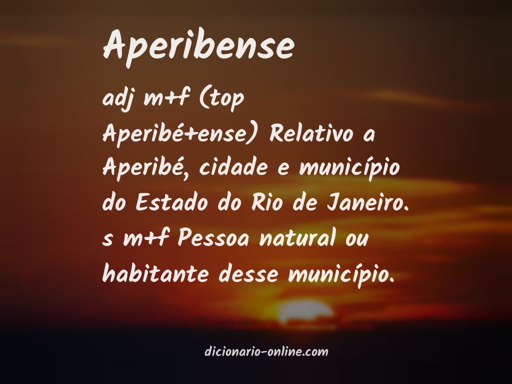 Significado de aperibense