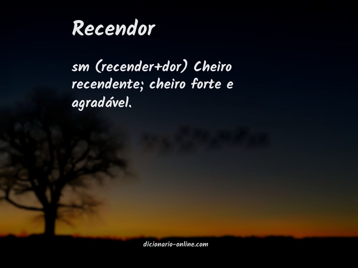 Significado de recendor