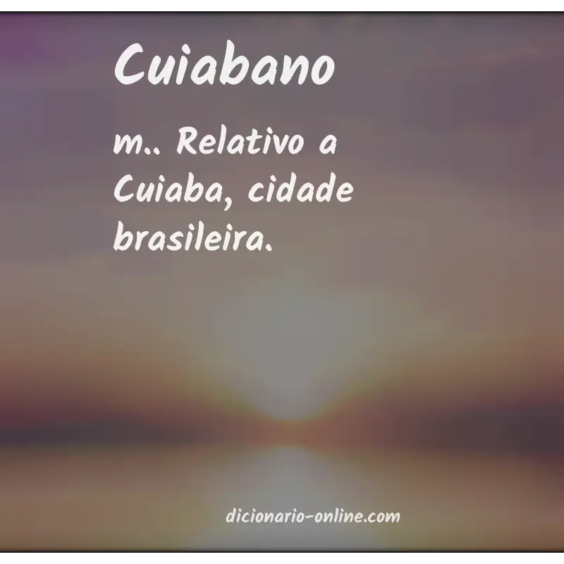 Significado de cuiabano