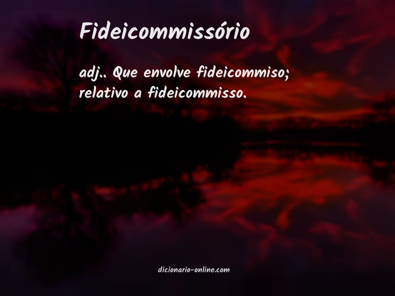 Significado de fideicommissório