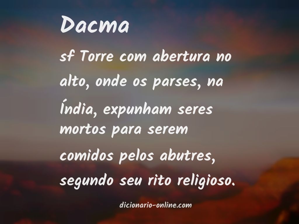 Significado de dacma