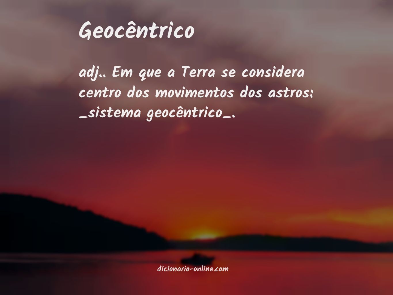 Significado de geocêntrico