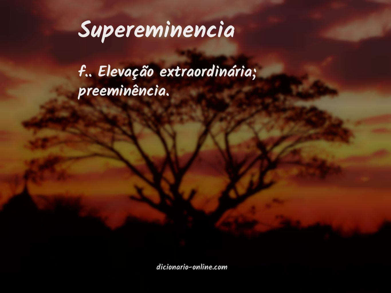 Significado de supereminencia