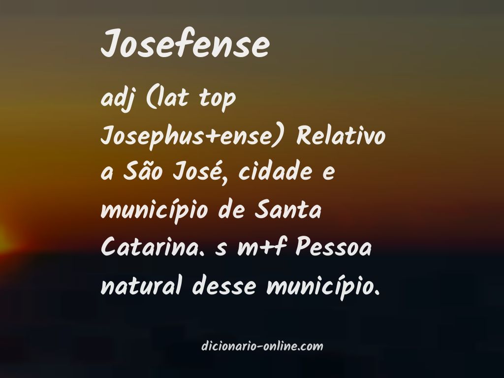 Significado de josefense