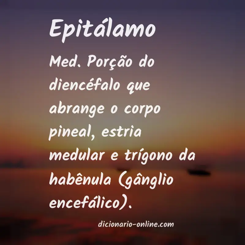 Significado de epitálamo