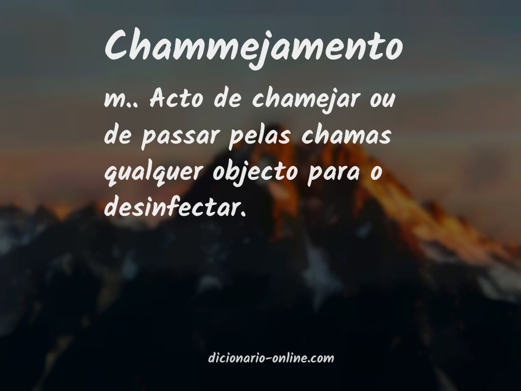 Significado de chammejamento