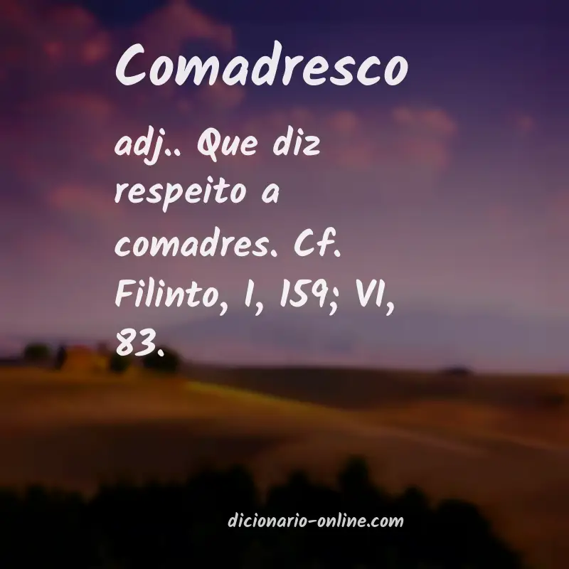 Significado de comadresco