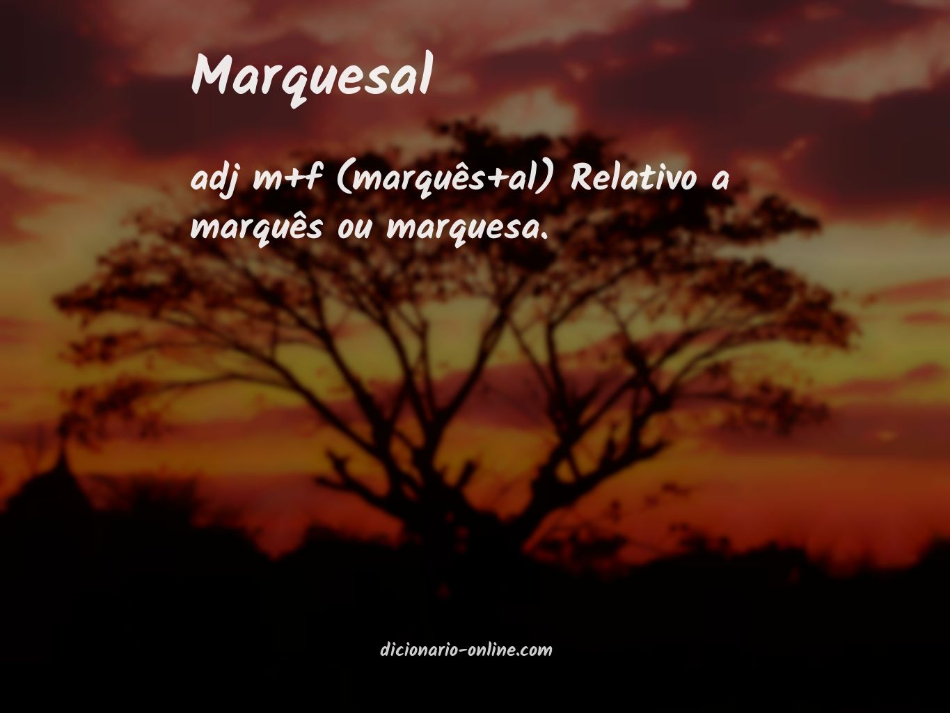 Significado de marquesal