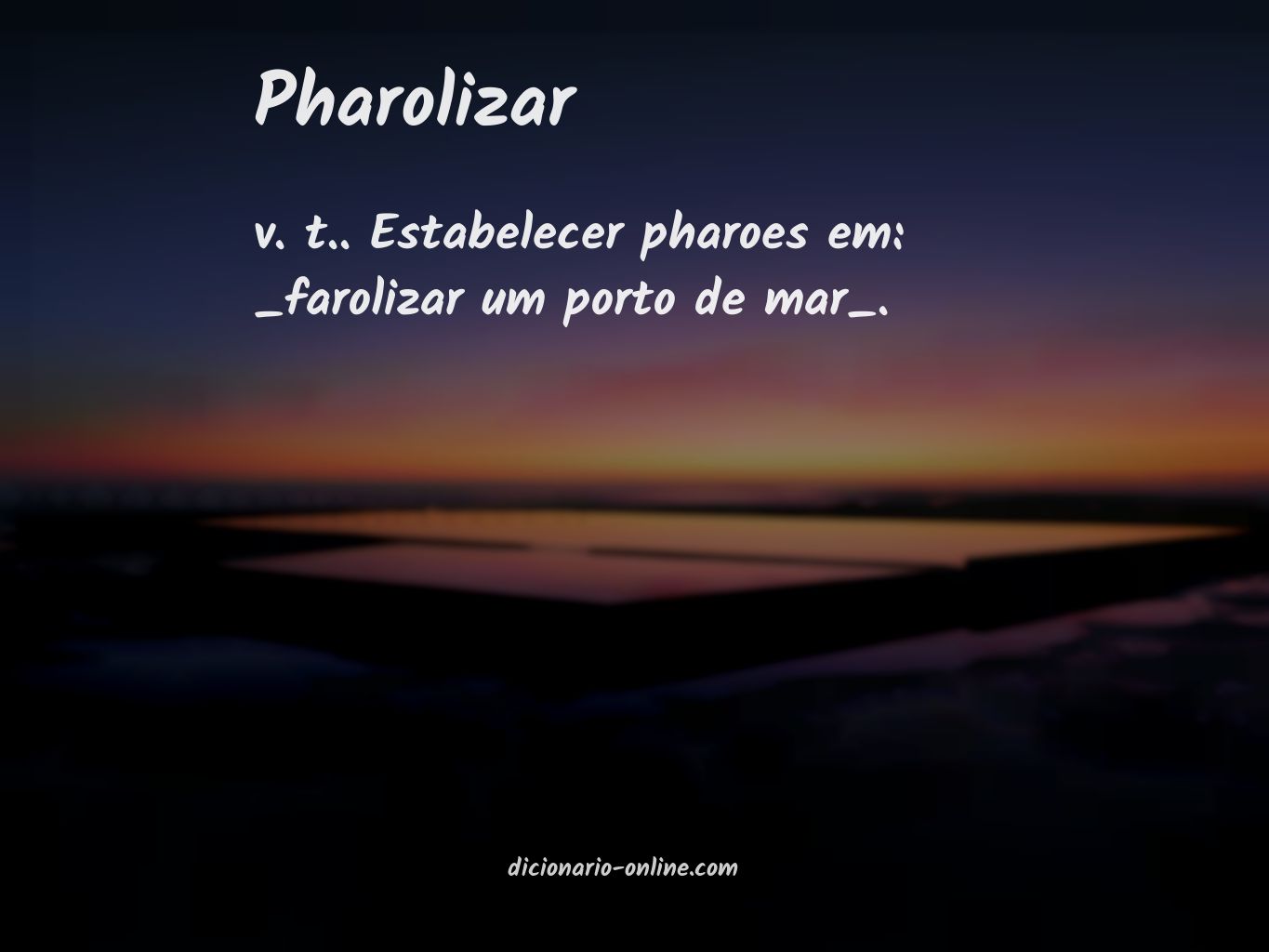 Significado de pharolizar