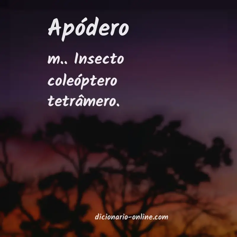 Significado de apódero