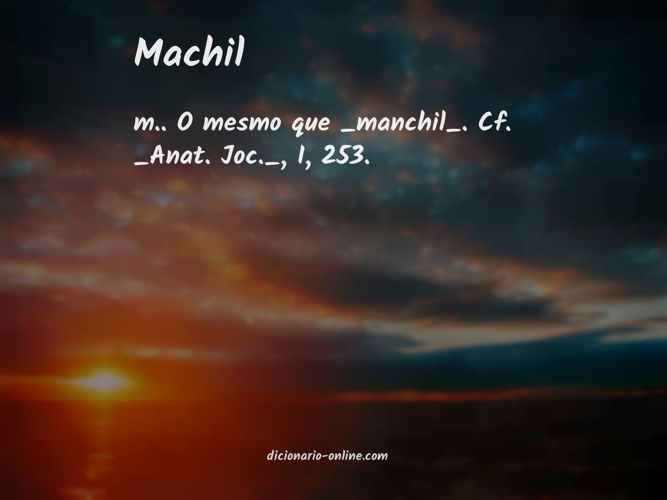 Significado de machil