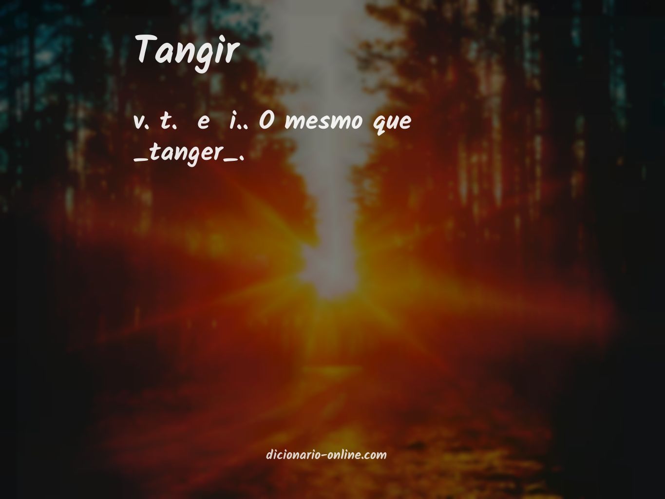 Significado de tangir