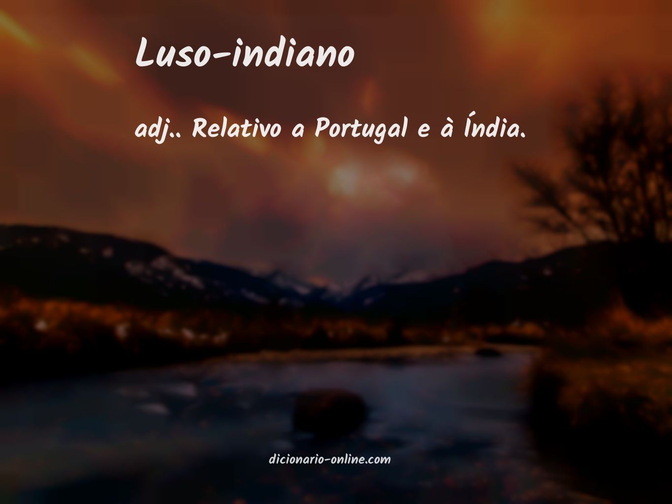 Significado de luso-indiano