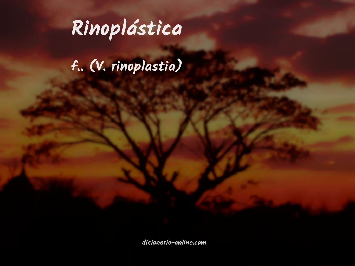 Significado de rinoplástica