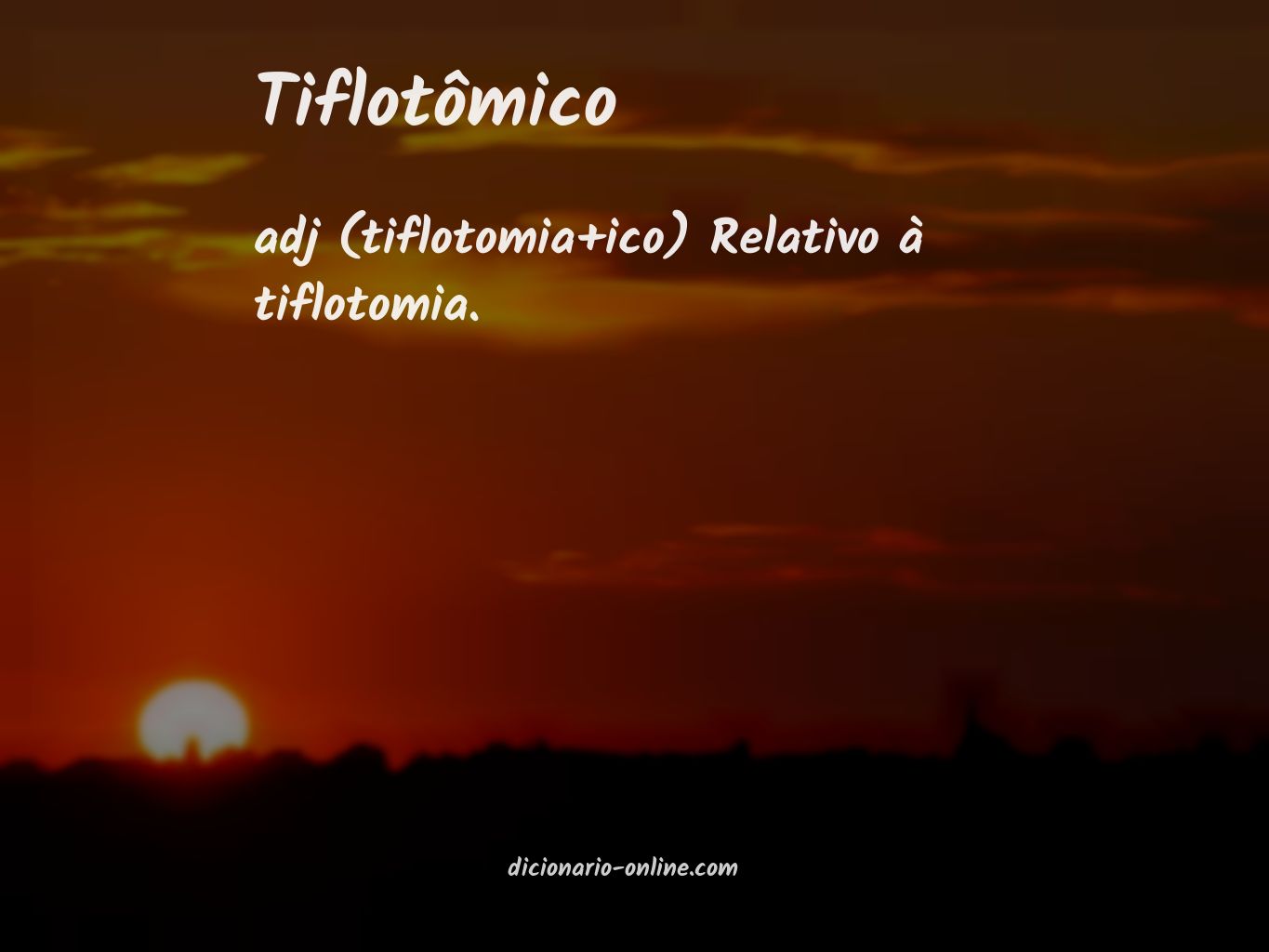 Significado de tiflotômico