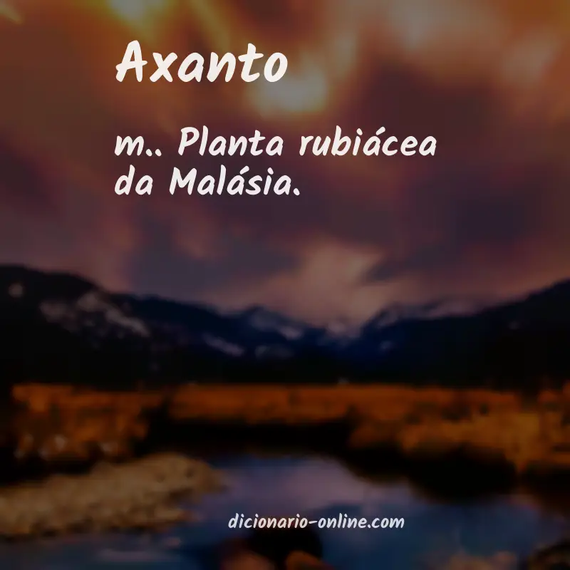 Significado de axanto