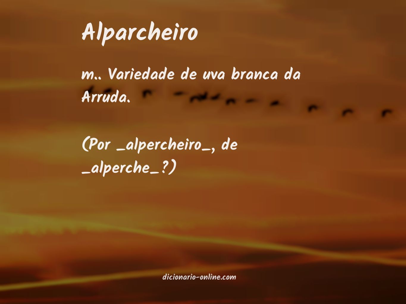 Significado de alparcheiro