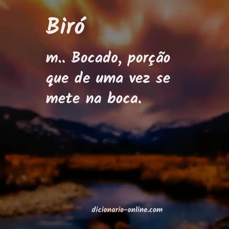 Significado de biró