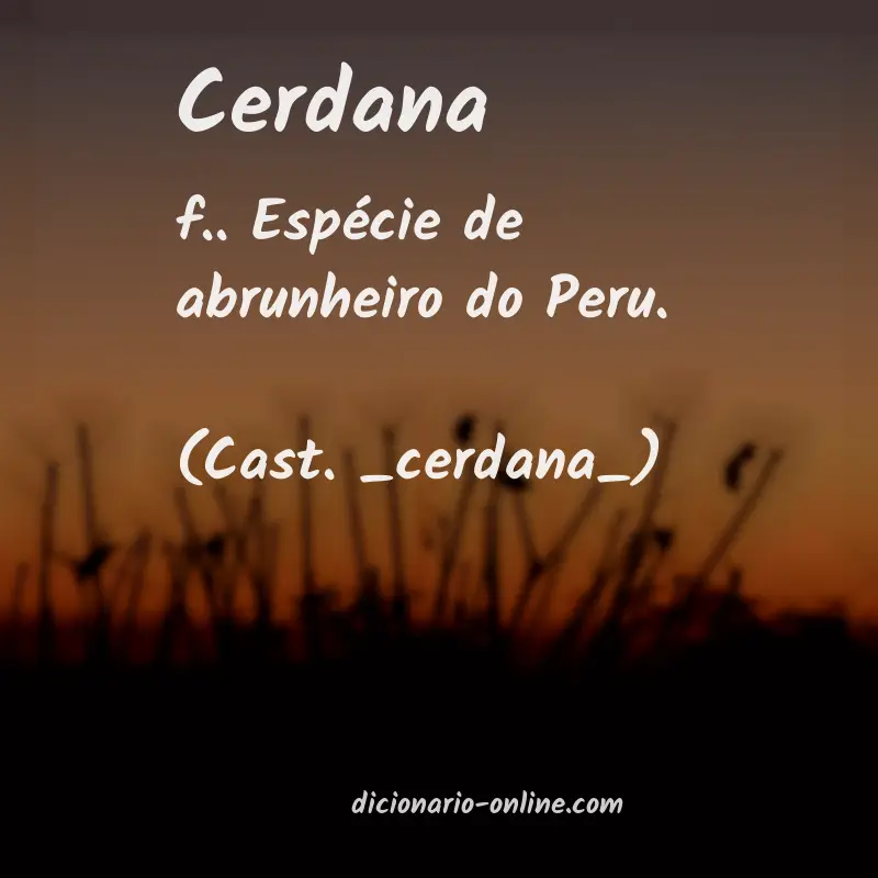 Significado de cerdana