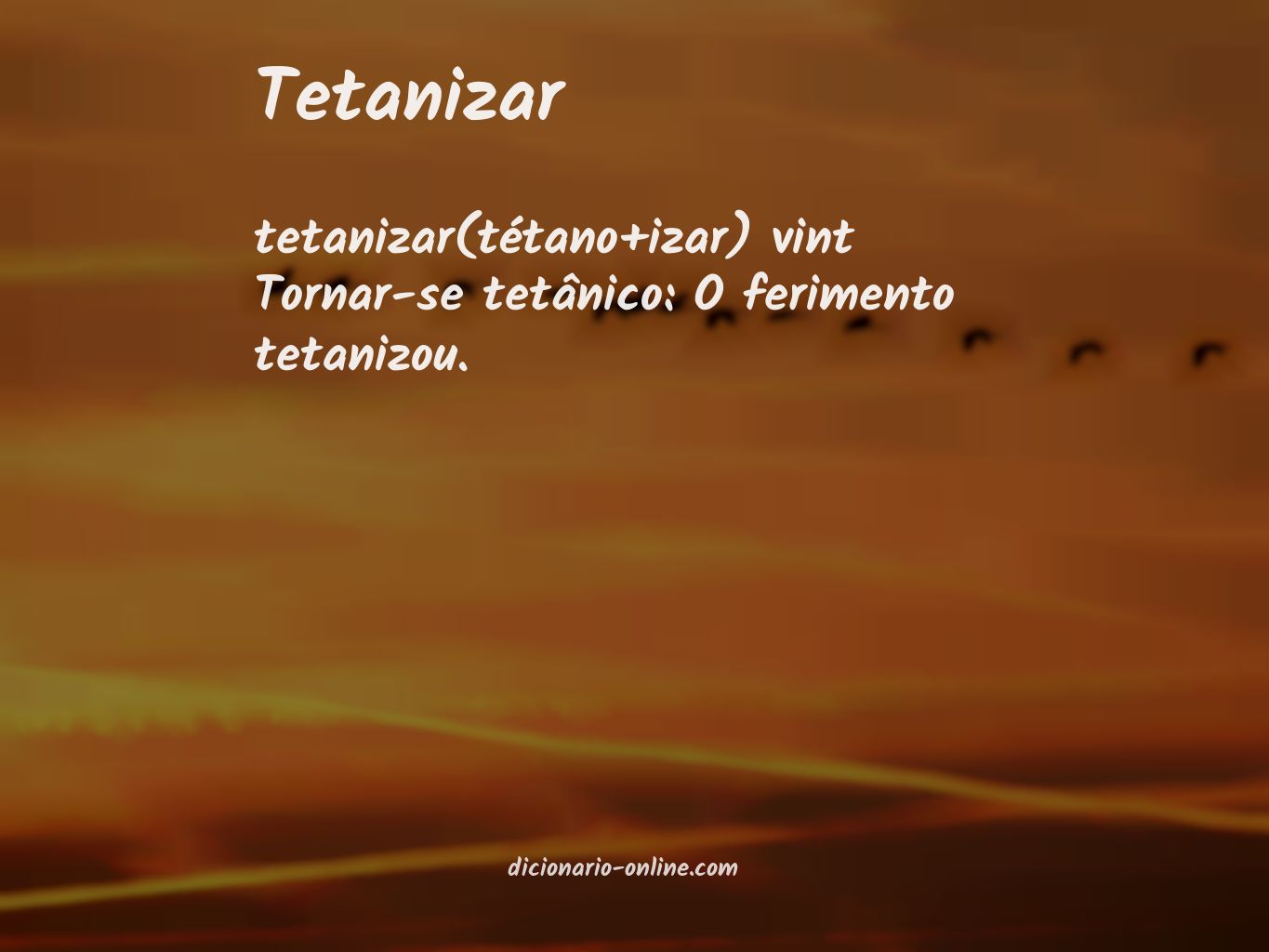 Significado de tetanizar