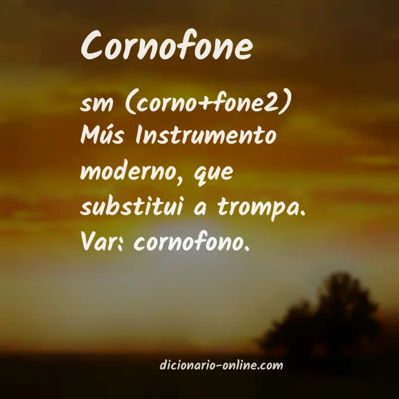 Significado de cornofone