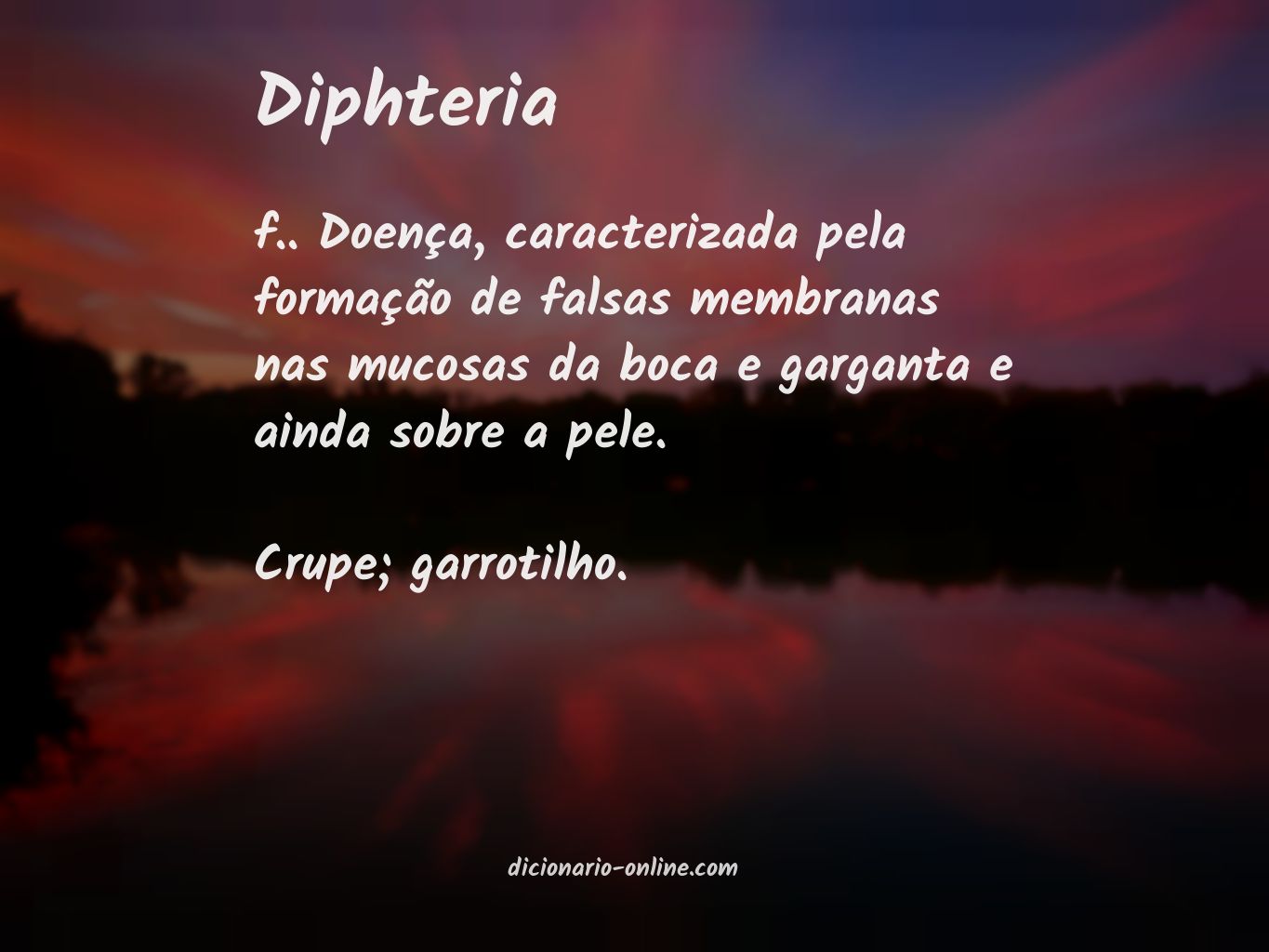 Significado de diphteria