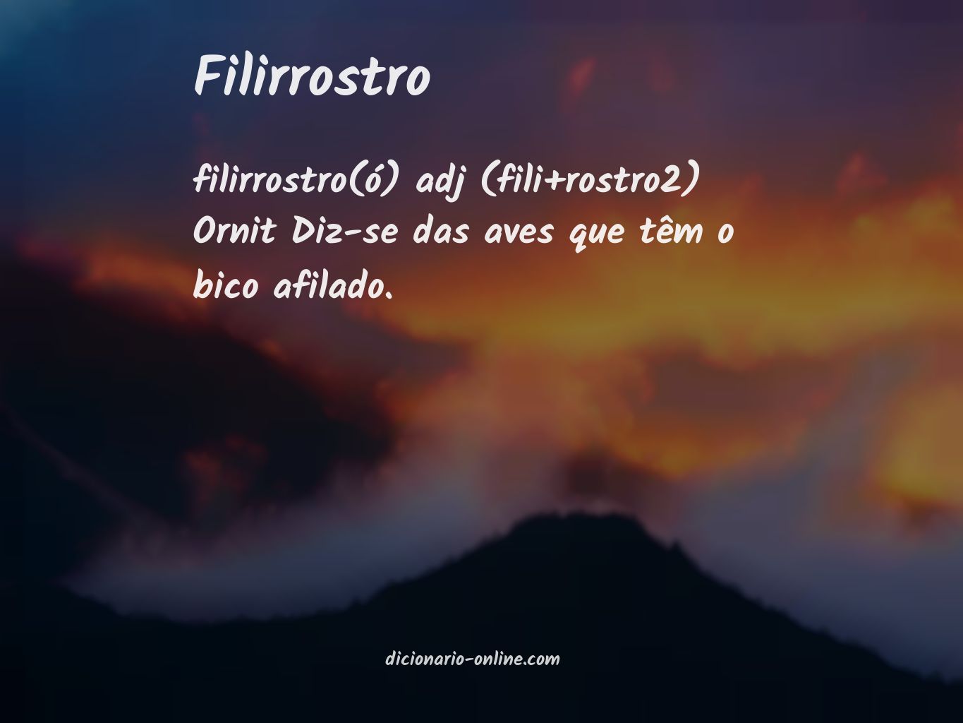 Significado de filirrostro