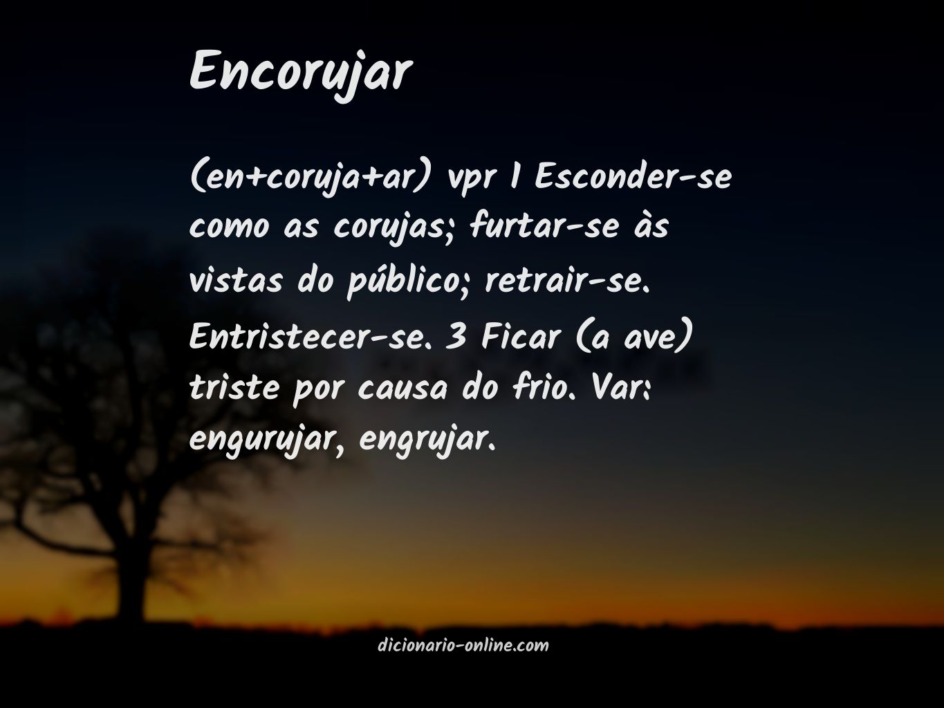 Significado de encorujar