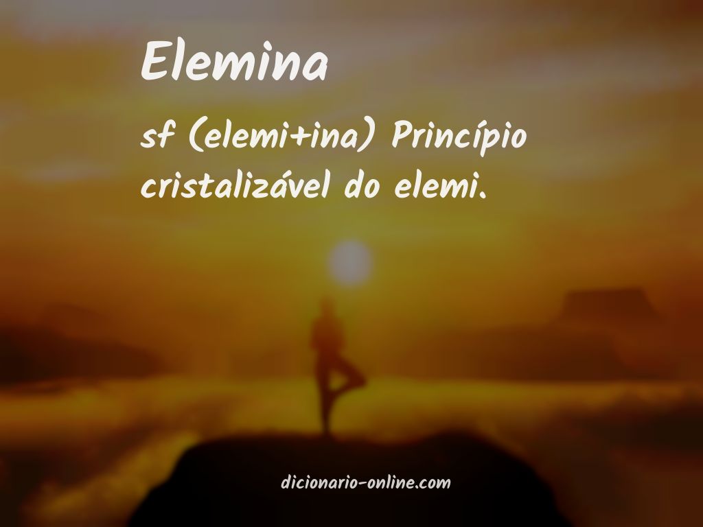 Significado de elemina