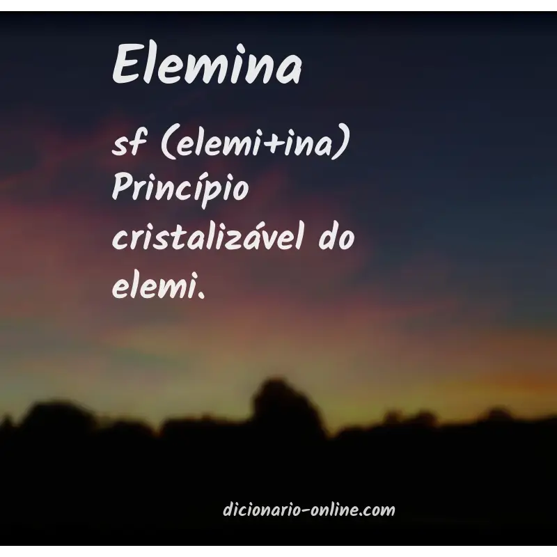 Significado de elemina