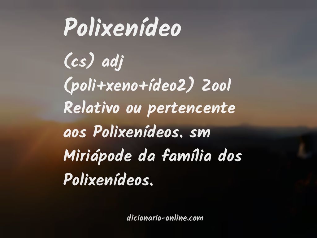 Significado de polixenídeo