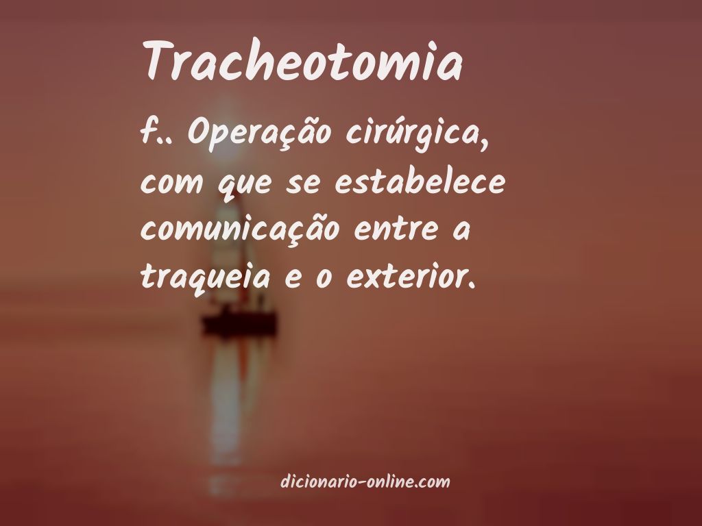 Significado de tracheotomia