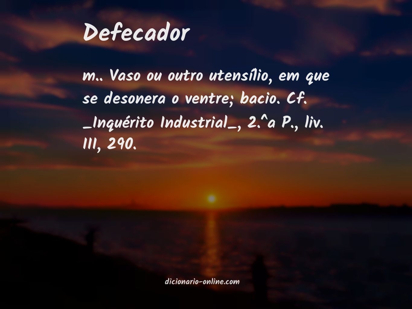 Significado de defecador