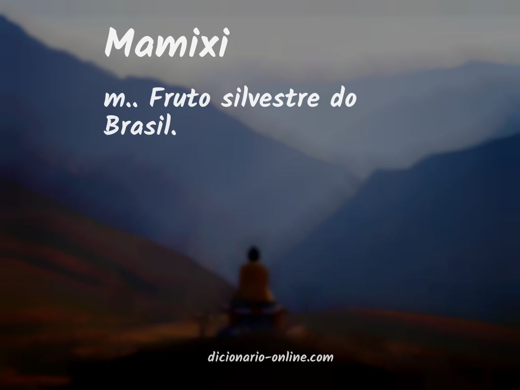 Significado de mamixi