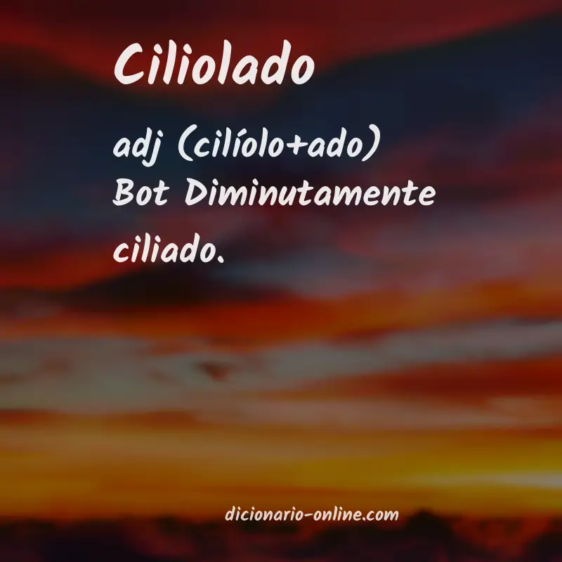 Significado de ciliolado
