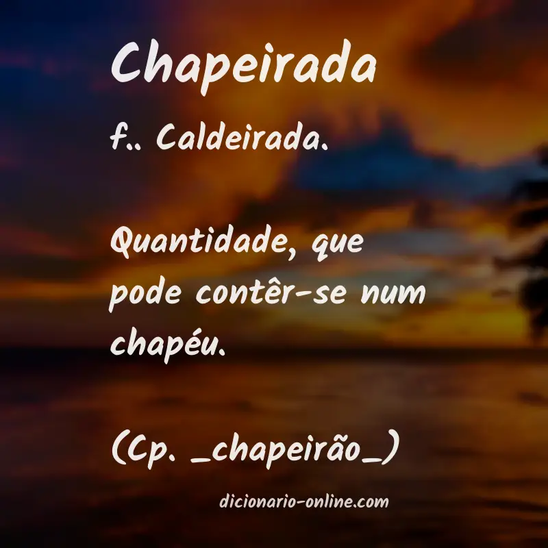 Significado de chapeirada