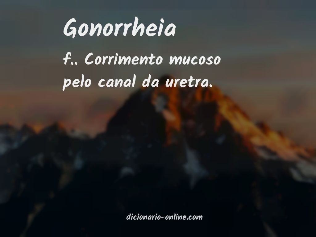 Significado de gonorrheia