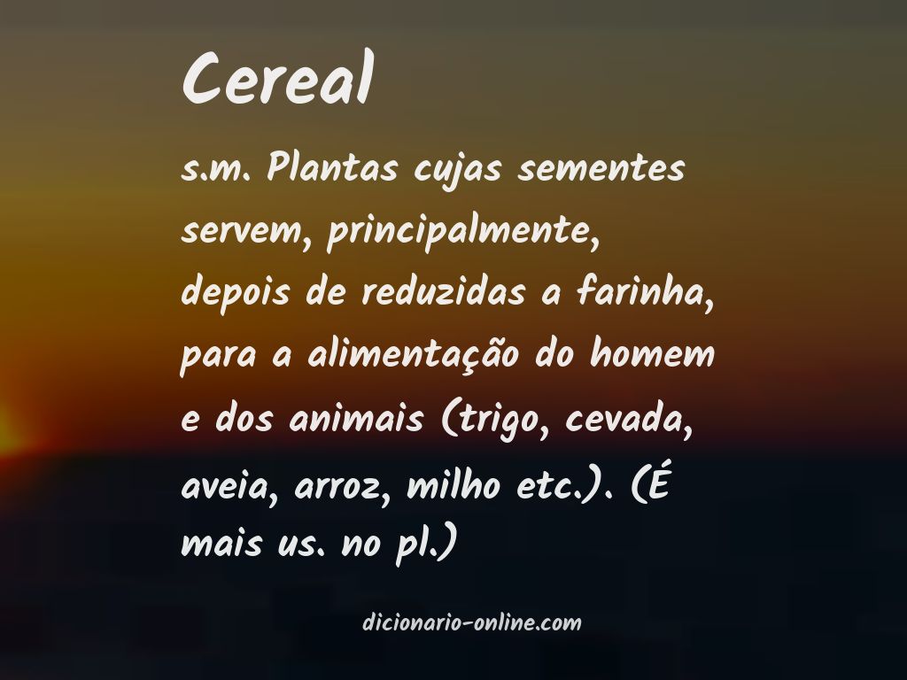 Significado de cereal
